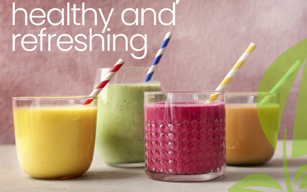 Fruit smoothies for summer, healthy and refreshing